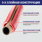 Рукав ацетиленовый «BELOMOR-ACET», красный, вн. диам. 25мм, 20bar, TL025BM-ACL TITAN LOCK