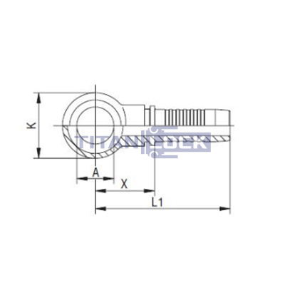 Фитинг DN 06 BANJO М16, TL-BANJO06М16 TITAN LOCK