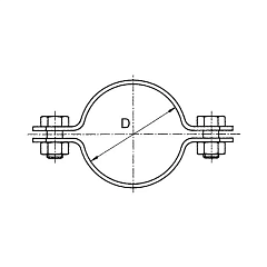 Хомут трубный без ножки DN40 (40-41 мм), нерж. 304, TL040FPS TITAN LOCK