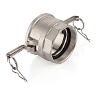 Камлок нержавеющий тип D розетка, внутр. резьба BSP 4", AISI304, TL400DSS TITAN LOCK