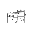 БРС серия D, ISO 6150 B, ниппель, внутр.резьба, латунь, 1/4in TL2DM-B TITAN LOCK