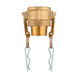 Камлок латунный тип B розетка, наруж. резьба BSP 1 1/2", TL150BBR TITAN LOCK