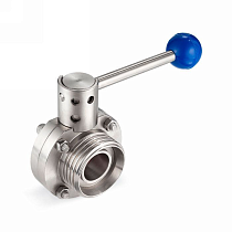 Затвор дисковый нержавеющий (AISI304) DN80, типа сварка-резьба, DIN TLSD080WTS TITAN LOCK