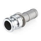 Камлок алюминиевый тип E, ниппель с хвостовиком 1", TL100EAL TITAN LOCK