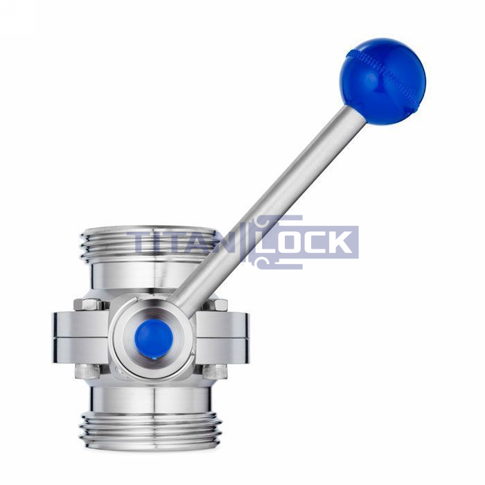 Кран шаровый нержавеющий (AISI304) DN80, типа резьба-резьба, DIN TLHBV080THS TITAN LOCK