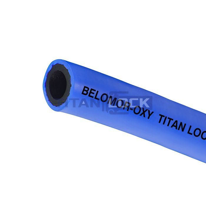 Рукав кислородный «BELOMOR-OXY», синий, вн. диам. 8мм, 20bar, TL008BM-OXY TITAN LOCK