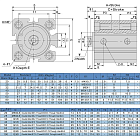 Пневмоцилиндр компактный серии SDA, 63X50, TLP-PC63X50SDA TITAN LOCK
