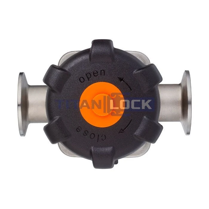 4Мембранный клапан нерж.316 типа clamp-clamp, DN25 DIN, TL25DVCLSS TITAN LOCK