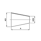 Переходник концентрический приварной, DN 50 x DN 25, нерж. сталь 316, TLWR50-25SS TITAN LOCK