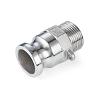Камлок нержавеющий тип F ниппель, наруж. резьба BSP 1 1/4", AISI316, TL125FSS316 TITAN LOCK
