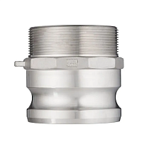 Камлок нержавеющий тип F ниппель, наруж. резьба BSP 5", AISI304, TL500FSS TITAN LOCK