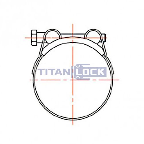 Усиленный хомут (214-226 мм), оцинк. железо TL214-226RC TITAN LOCK