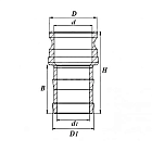 Камлок нержавеющий тип E, ниппель с хвостовиком 8", AISI304, TL800ESS TITAN LOCK