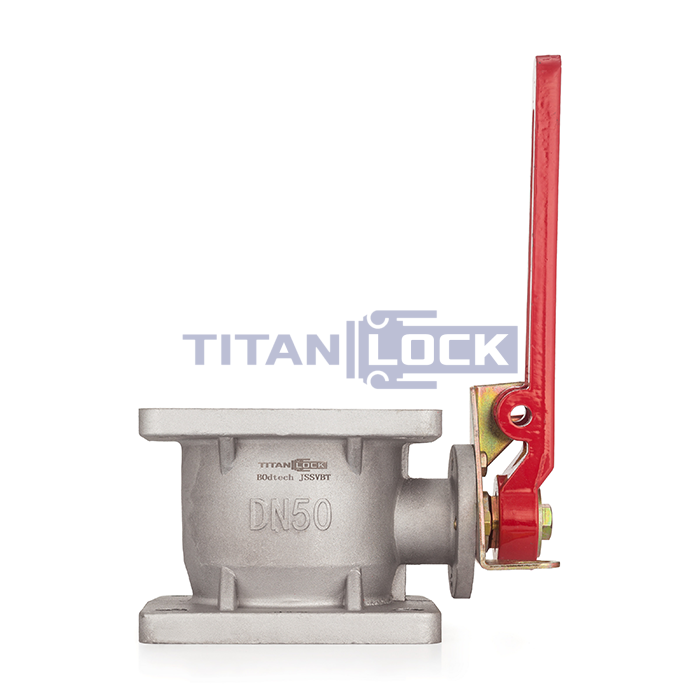 Кран шаровый для бензовоза, квадратный фланец, алюм., DN50, TL200BVSF-AL TITAN LOCK