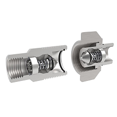 БРС серия G (WS) резьбовая, ниппель, нерж.сталь 304, 1 1/4in TL10GMS TITAN LOCK