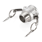 Камлок нержавеющий тип B розетка, наруж. резьба BSP 1", AISI304, TL100BSS TITAN LOCK