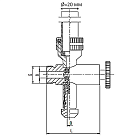 Нижний кран уровнемера с пробоотборником DN15 (трубка 20мм), нерж. 304, TL015LTLS TITAN LOCK