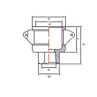 Камлок алюминиевый тип D розетка, внутр. резьба BSP 8", TL800DAL TITAN LOCK
