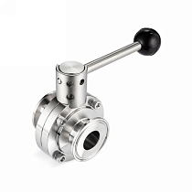 Затвор дисковый нержавеющий (AISI304) DN150, типа clamp-clamp TLSD150CLS TITAN LOCK