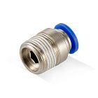 Фитинг цанговый прямой, 4 мм, наруж. резьба 1/8", сталь, тип POC, TLP-POC4-01 TITAN LOCK