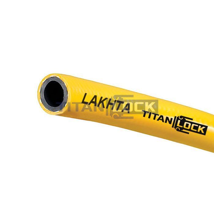 Шланг ПВХ для компрессоров "LAKHTA", желтый, вн.диам. 6мм, TL006LH TITAN LOCK