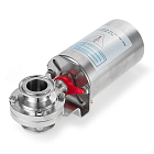 Затвор дисковый с пневмоприводом нерж. 304 DN25, тип clamp-clamp, DIN TLSD25CLS-P TITAN LOCK