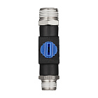 Фитинг прямой с краном, резьба 1/4", пластик, тип HVSS, TLP-HVSS02 TITAN LOCK