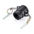 Камлок полипропиленовый тип D розетка, внутр. резьба BSP 1 1/2", TL150DPP TITAN LOCK