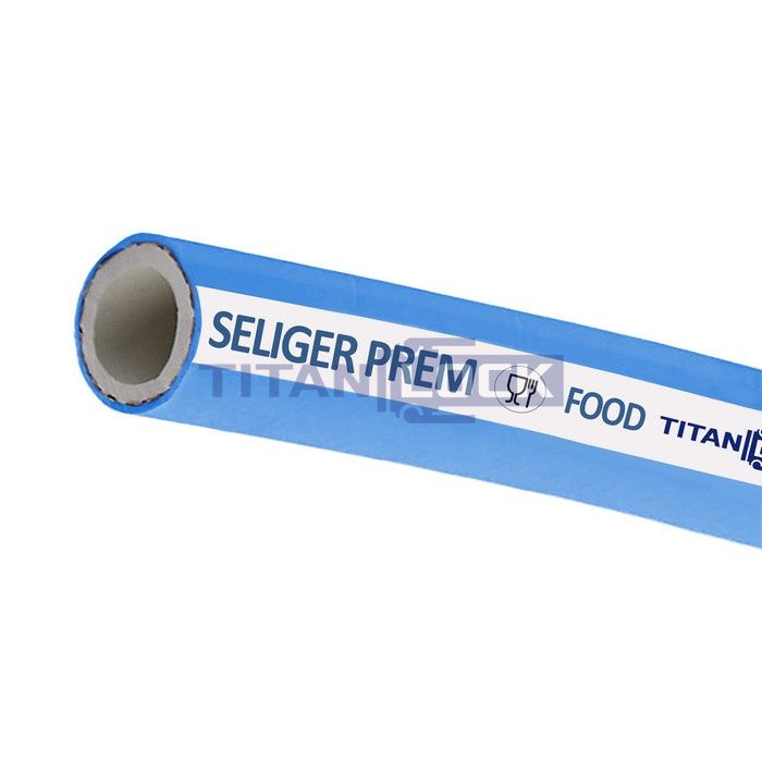 Пищевой  рукав «SELIGER-PREM», нап/всас, вн. диам. 32 мм, -40C, 10bar, EPDM, TL032SL-PR TITAN LOCK