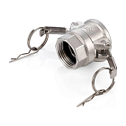 Камлок нержавеющий тип D розетка, внутр. резьба BSP 3/4", AISI316, TL75DSS316 TITAN LOCK