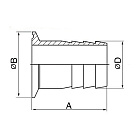 Штуцер CLAMP под рукав DN65 (хвостовик 69мм), нерж. 316, DIN TL65CLH-M TITAN LOCK