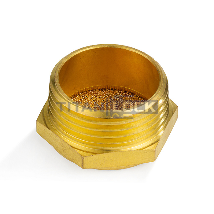Пневмоглушитель, наруж.резьба 3/8", латунь, тип BSLM, TLP-BSLM-03 TITAN LOCK