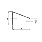 Переходник эксцентрический приварной, DN 50 x DN 25, нерж. сталь 316, TLWER50-25SS TITAN LOCK