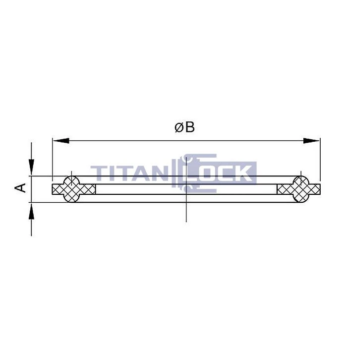 4Уплотнение CLAMP DN32 EPDM (черный), DIN TL32EP-C TITAN LOCK