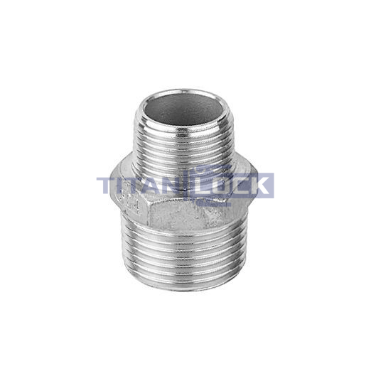 Ниппель переходной сталь, 2", НР BSP/НР NPT, TL2RMBS-MNP TITAN LOCK