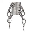 Камлок нержавеющий тип DD (переходник розетка 4" х розетка 4"), AISI316, TL400DDSS TITAN LOCK