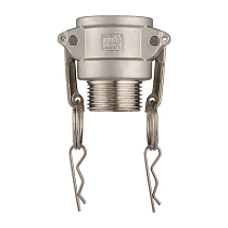 Камлок нержавеющий тип B розетка, наруж. резьба BSP 1", AISI304, TL100BSS TITAN LOCK
