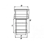 Камлок алюминиевый тип E, 1,5", ниппель с хвостовиком под рукав 1", TL1510EAL TITAN LOCK