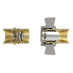 БРС серия W резьбовая, ниппель, латунь, резьба NPT, 3/4in TL6WMN TITAN LOCK