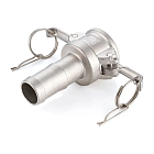 Камлок нержавеющий тип С, розетка с хвостовиком 1/2", AISI304, TL50CSS TITAN LOCK