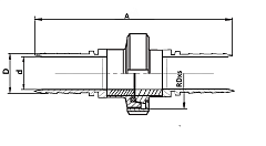 Молочная муфта под рукав, DIN 11851, DN20, нерж. 304, упл. Silicon, VK-TL20MCS-SIL TITAN LOCK