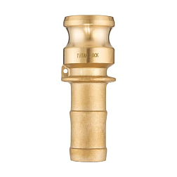 Камлок латунный тип E, ниппель с хвостовиком 2", TL200EBR TITAN LOCK