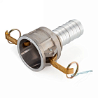 Камлок алюминиевый тип C, 2 1/2", розетка с хвостовиком под рукав 1 1/2", TL2515CAL TITAN LOCK