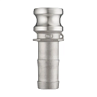 Камлок нержавеющий тип E, ниппель с хвостовиком 2 1/2", AISI304, TL250ESS TITAN LOCK