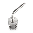 Кран пробковый трехходовой нерж 304, тип T, DN25, TL3CV25T-S TITAN LOCK