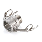 Камлок нержавеющий тип B розетка, наруж. резьба BSP 1", AISI304, TL100BSS TITAN LOCK