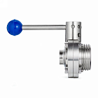 Затвор дисковый нержавеющий (AISI304) DN100, типа сварка-резьба, DIN TLSD100WTS TITAN LOCK