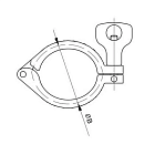 Хомут CLAMP одноосевой DN25 нерж. 304, DIN TL25CLC TITAN LOCK
