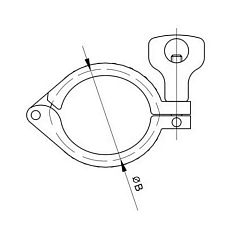 Хомут CLAMP одноосевой DN20 нерж. 304, DIN TL20CLC TITAN LOCK