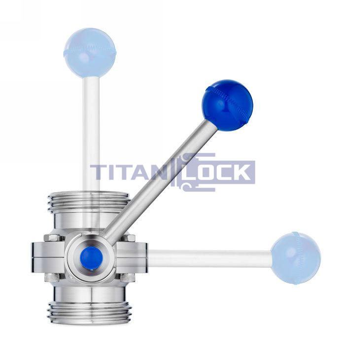 Кран шаровый нержавеющий (AISI304) DN80, типа резьба-резьба, DIN TLHBV080THS TITAN LOCK